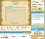 game review screen - players encouraged to fill in detailed responses
